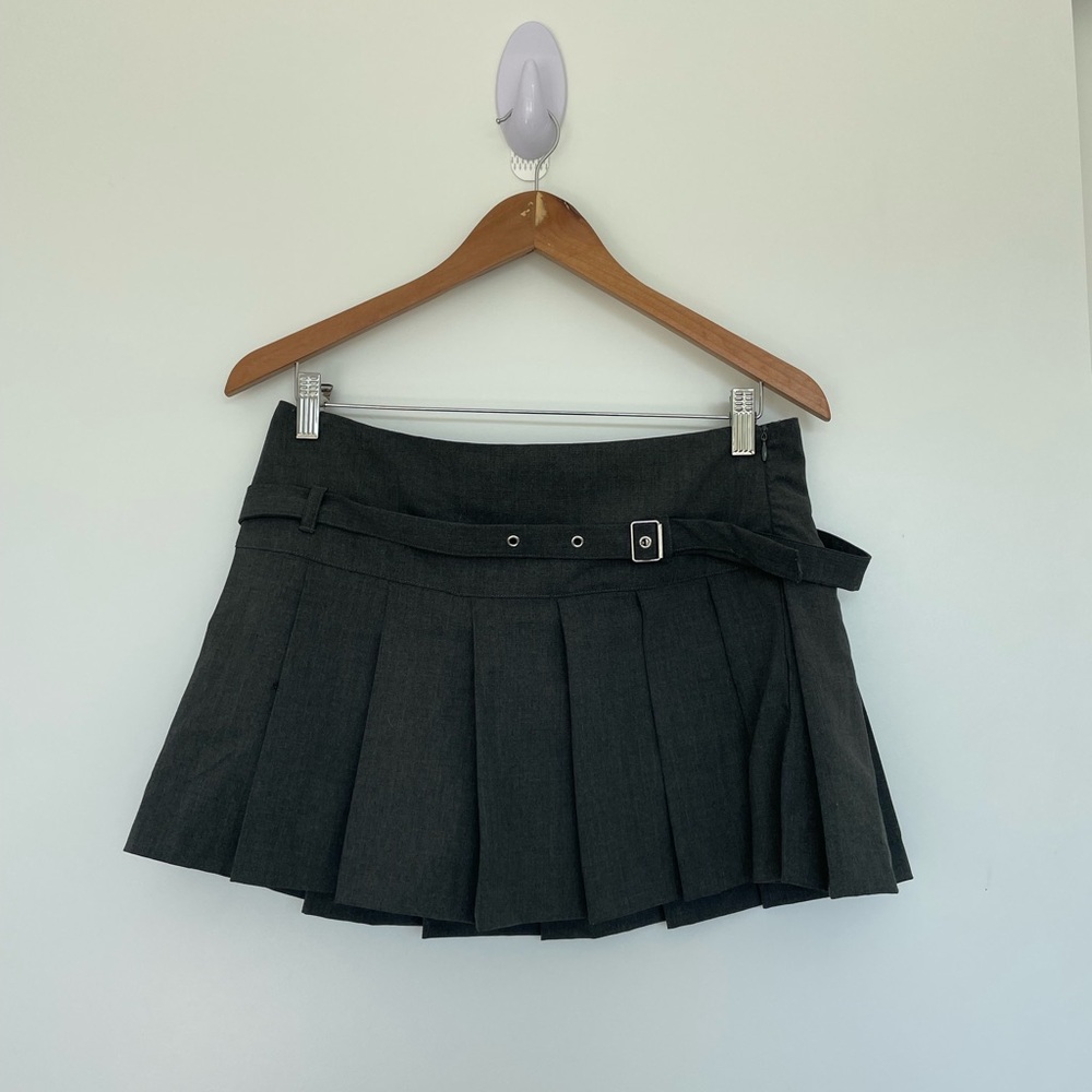 Zara Charcoal Pleated Skater Skirt